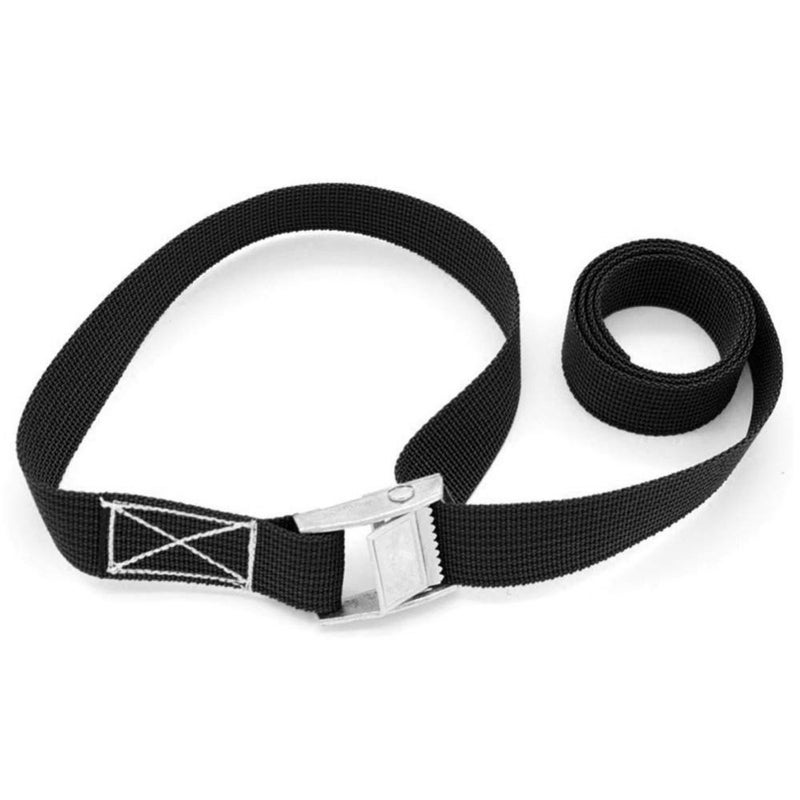 Chneeu 6 Pcs Lashing Strap Adjustable With Buckles, 1" x 2 Ft Black Tie Down Cam Lock for Kayak, Roof Racks, Motorcycle, Car, Truck, Boat, Trailer - Image 3